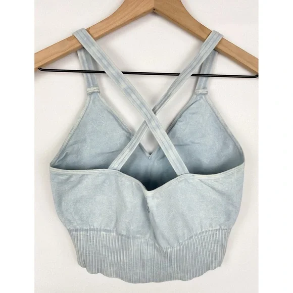 Free People Movement Good Karma Crop Tank, Ice Grey Blue - Size M/L - Picture 6 of 9